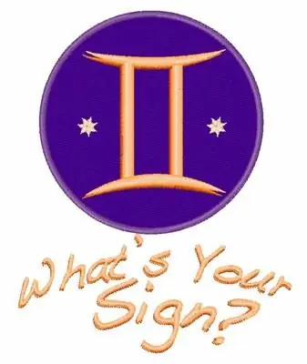 Gemini Sign Embroidery Design Latest