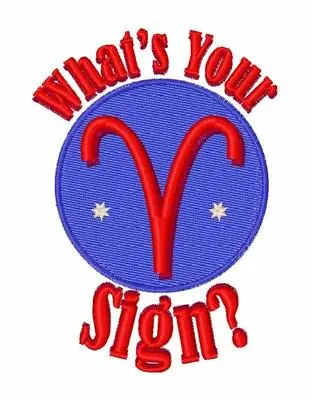 Final Sale Aries Sign Embroidery Design