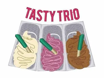 Grab Now Tasty Trio Embroidery Design