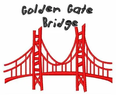 Golden Gate Bridge Embroidery Design Popular