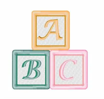 Premium Alphabet Block Embroidery Design