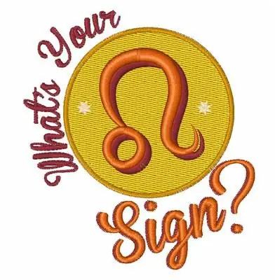 No Minimum Order Leo Sign Embroidery Design