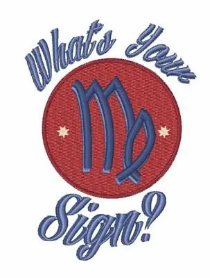 Virgo Sign Embroidery Design Grab Now