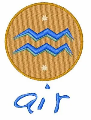 Aquarius Sign Embroidery Design Premium