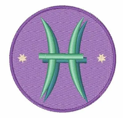 Factory Price Pisces Sign Embroidery Design
