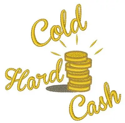 Limited Offer Coin Cash Embroidery Design