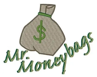Fan Favorite Mr. Moneybags Embroidery Design