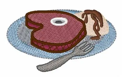 Best Seller Steak Dinner Embroidery Design