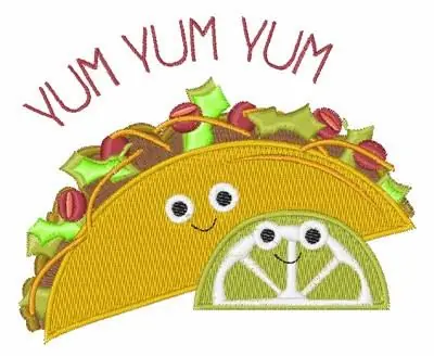 Yum Yum Taco Embroidery Design Deal