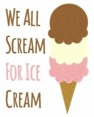 Scream For Ice Cream Embroidery Design Trusted Brand