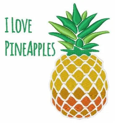 Luxury Love Pineapples Embroidery Design