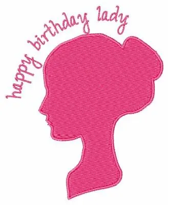 Direct From Factory Happy Birthday Lady Embroidery Design