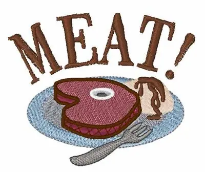 Shop Now Meat Steak Embroidery Design
