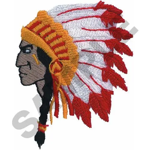 INDIAN CHIEF Embroidery Design No Minimum Order