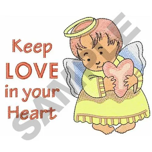 Big Sale KEEP LOVE IN YOUR HEART Embroidery Design