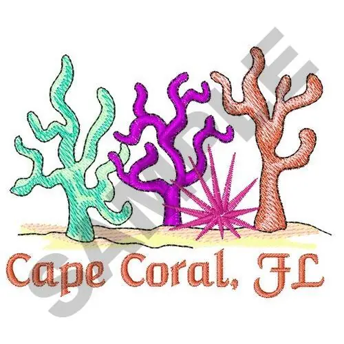 Affordable CAPE CORAL FLORIDA Embroidery Design