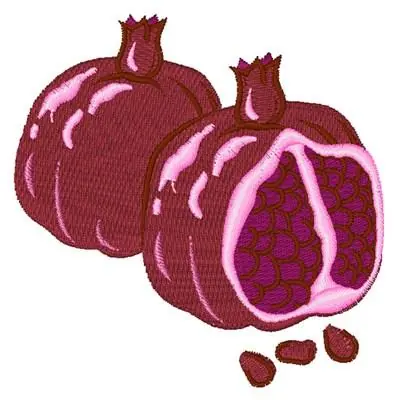 Markdown Fruit Pomegranate Embroidery Design