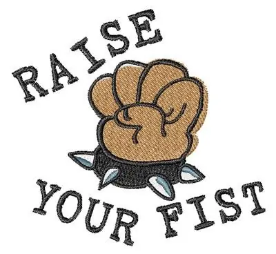 Raise Your Fist Embroidery Design Best Price