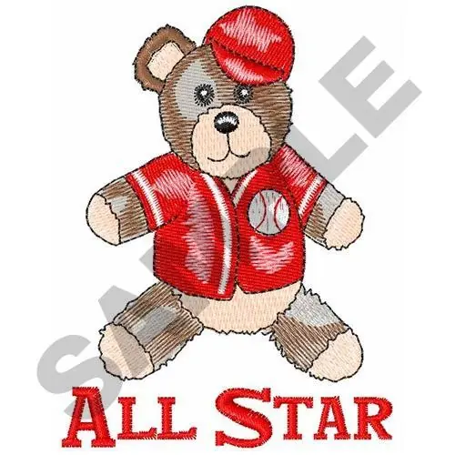 Buy Today ALLSTAR TEDDY Embroidery Design
