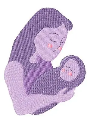 Mother Baby Embroidery Design Free Delivery