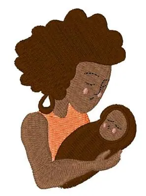 Mother and Child Embroidery Design Price Drop