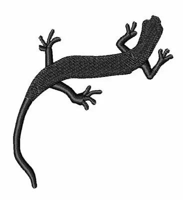 Lizard Silhouette Embroidery Design Instant Buy