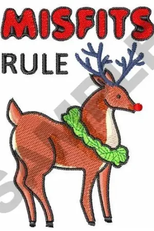 Authentic MISFITS RULE Embroidery Design