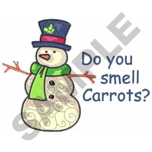 Professional Grade DO YOU SMELL CARROTS Embroidery Design