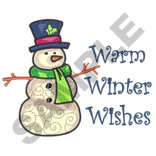 Bargain WARM WINTER WISHES Embroidery Design