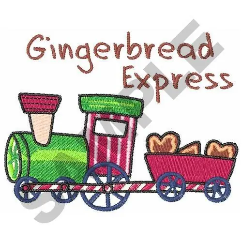 Trending GINGERBREAD EXPRESS Embroidery Design