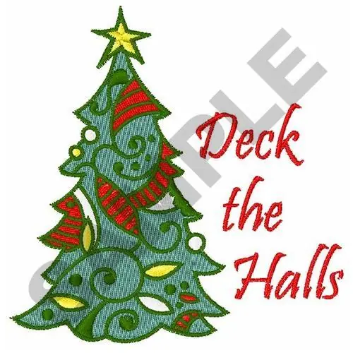 Cheap DECK THE HALLS Embroidery Design