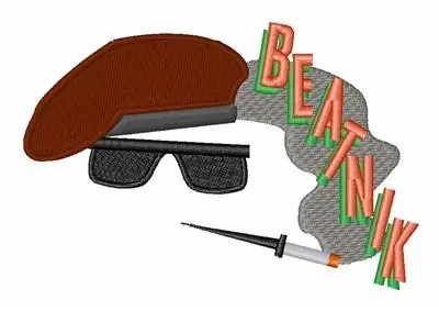 Beatnik Artist Embroidery Design Final Sale