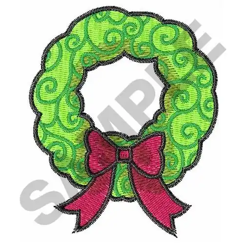 Last Chance CHRISTMAS WREATH Embroidery Design