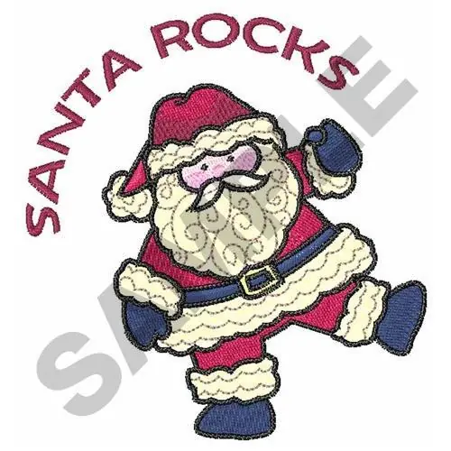 Exclusive Offer SANTA ROCKS Embroidery Design