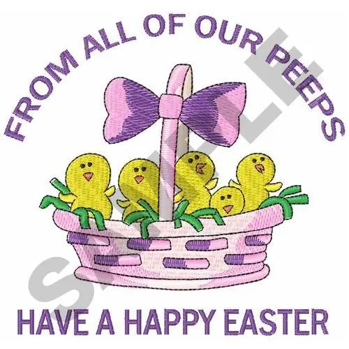 Instant Buy FROM OUR PEEPS Embroidery Design