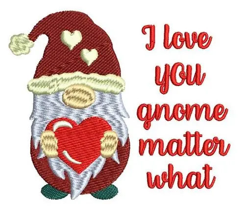 Reduced Price GNOME MATTER WHAT Embroidery Design
