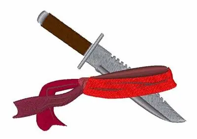 Free Delivery Knife & Bandana Embroidery Design