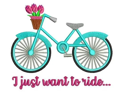 I JUST WANT TO RIDE Embroidery Design Holiday Sale