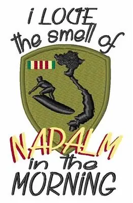 Smell Of Napalm Embroidery Design Same Day Shipping