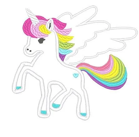 Unicorn Applique Embroidery Design Sale