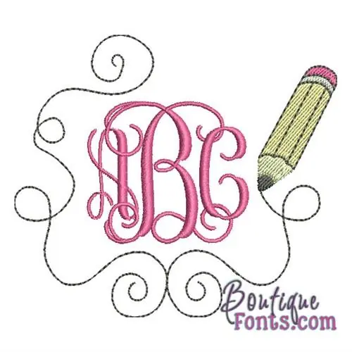Pencil Sketch Frame Embroidery Design Direct From Manufacturer