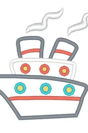Applique Cruise Ship Embroidery Design Best Price