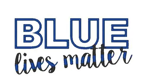 Grab Now Blue Lives Matter Embroidery Design