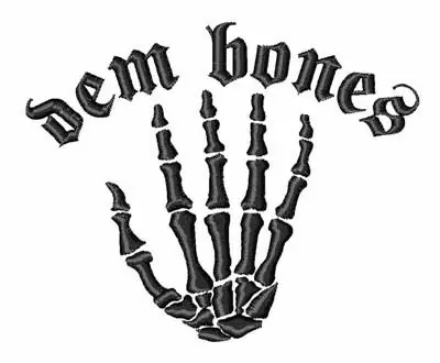 Dem Bones Embroidery Design Bulk Order