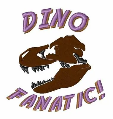 Sale Dino Fanatic! Embroidery Design