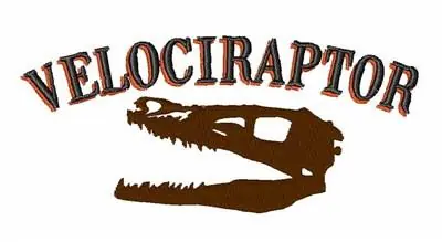 Latest Velociraptor Embroidery Design