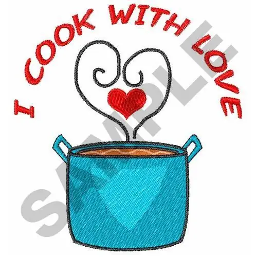 Clearance I COOK WITH LOVE Embroidery Design