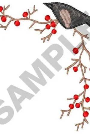 Authentic CROW AND BERRY BORDER Embroidery Design