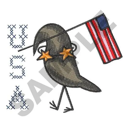 USA CROW Embroidery Design Limited Offer