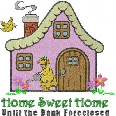 Handmade Cottage in Country Embroidery Design